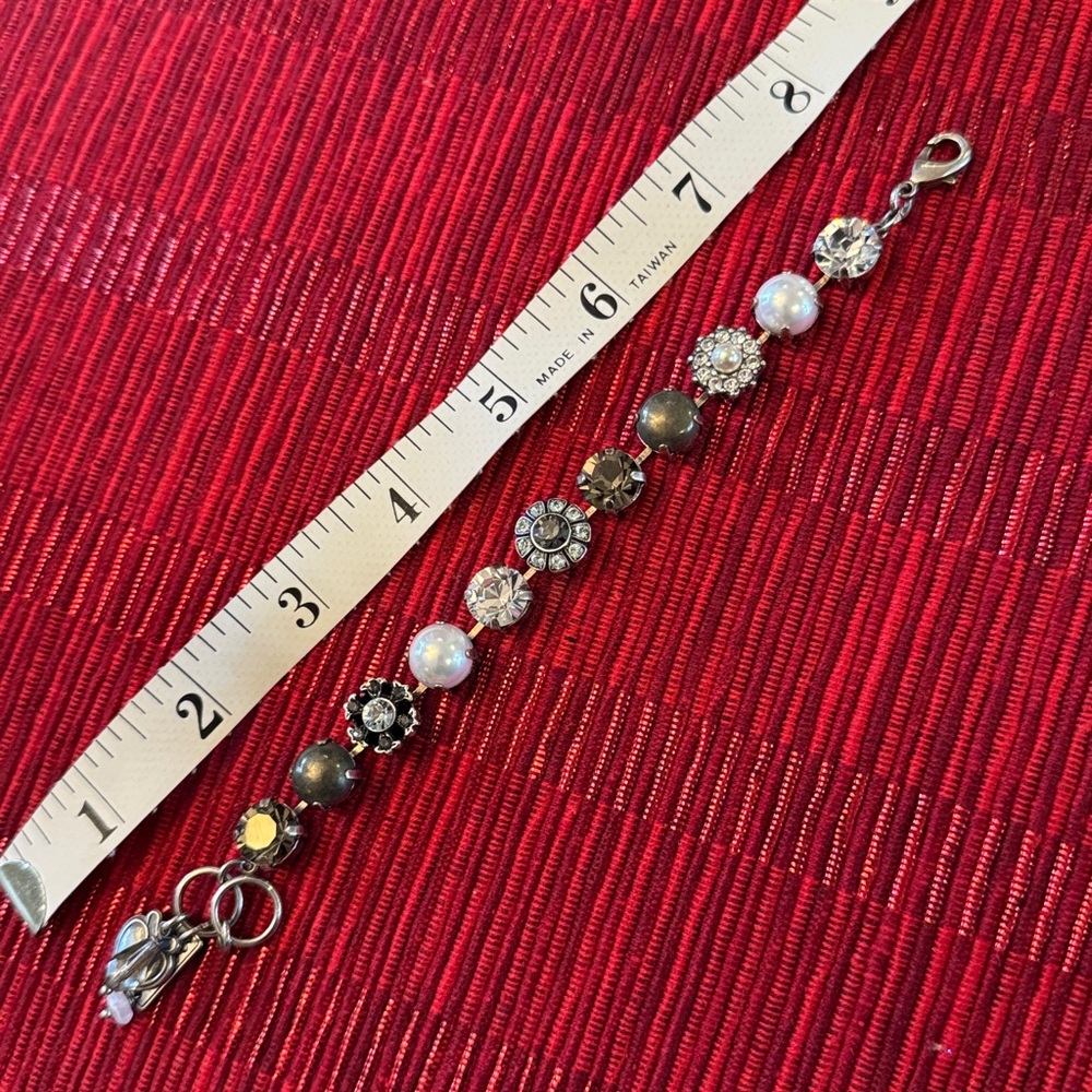 MARIANA Silver, Pearls, Swarovski Stones Bracelet - Picture 4 of 12